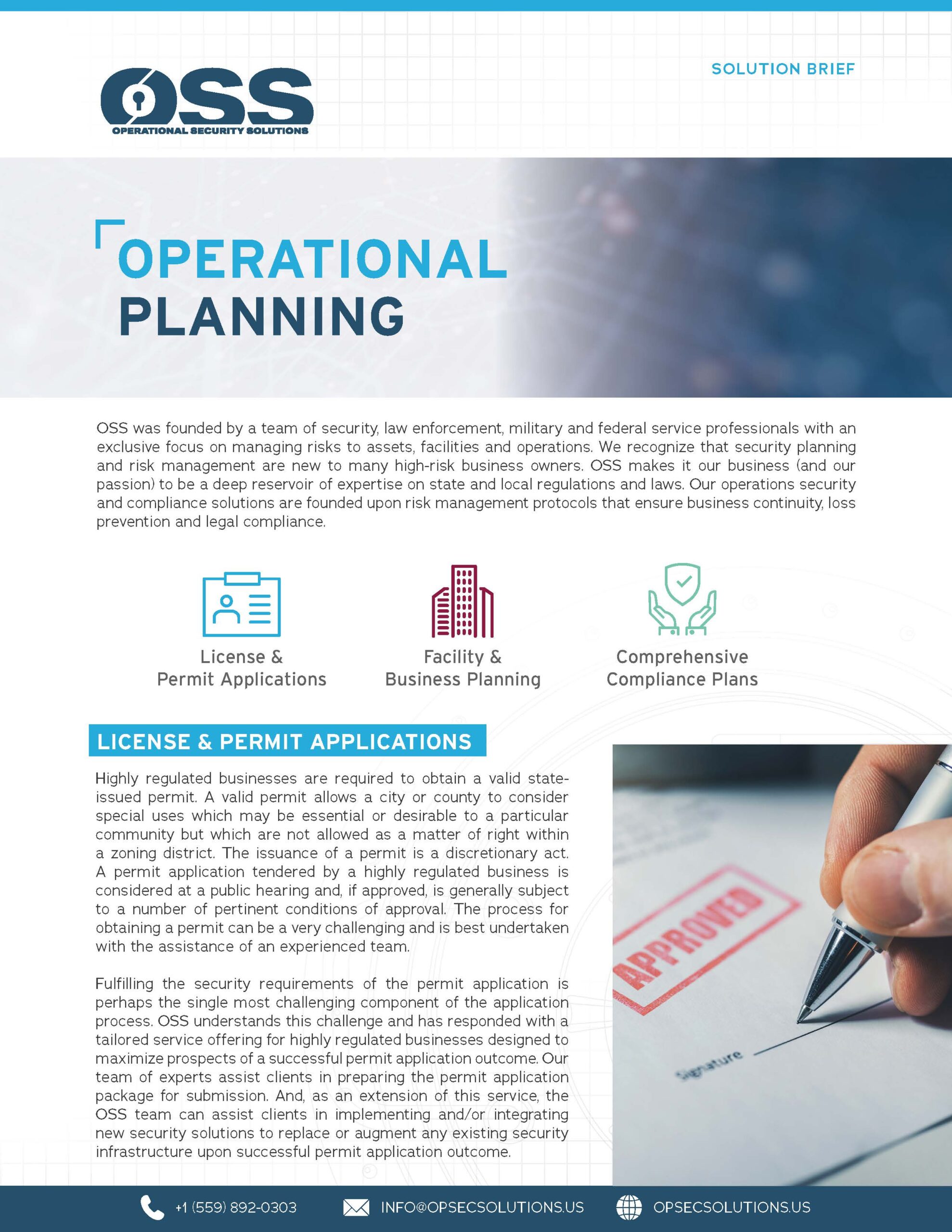 Operational Planning, Cash Compliance